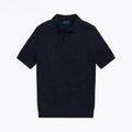 11 - Cable-Knit Cotton Polo-Collar Sweater