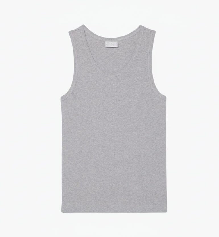 Slim Fit Ribbed Cotton Tank Top