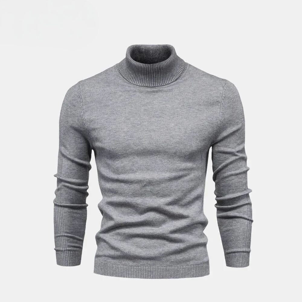 12 - Turtleneck Cable-Knit Wool Knit Sweater