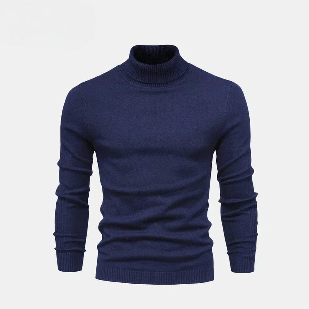 12 - Turtleneck Cable-Knit Wool Knit Sweater